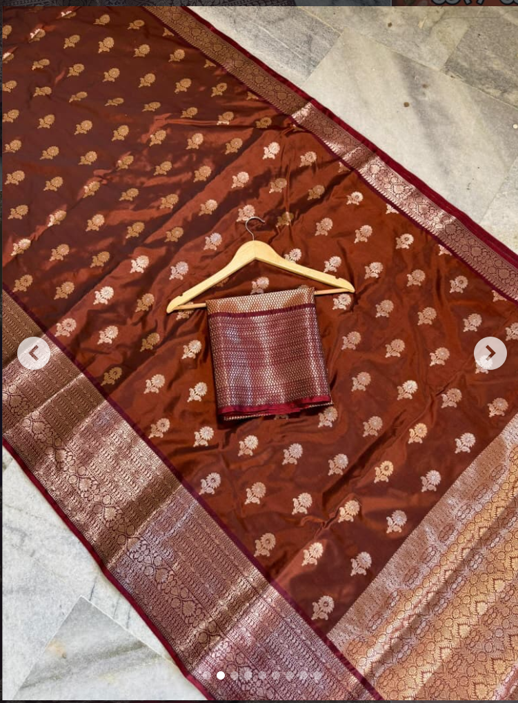 Banarasi Semi-chinya Gadwal Silk Saree
