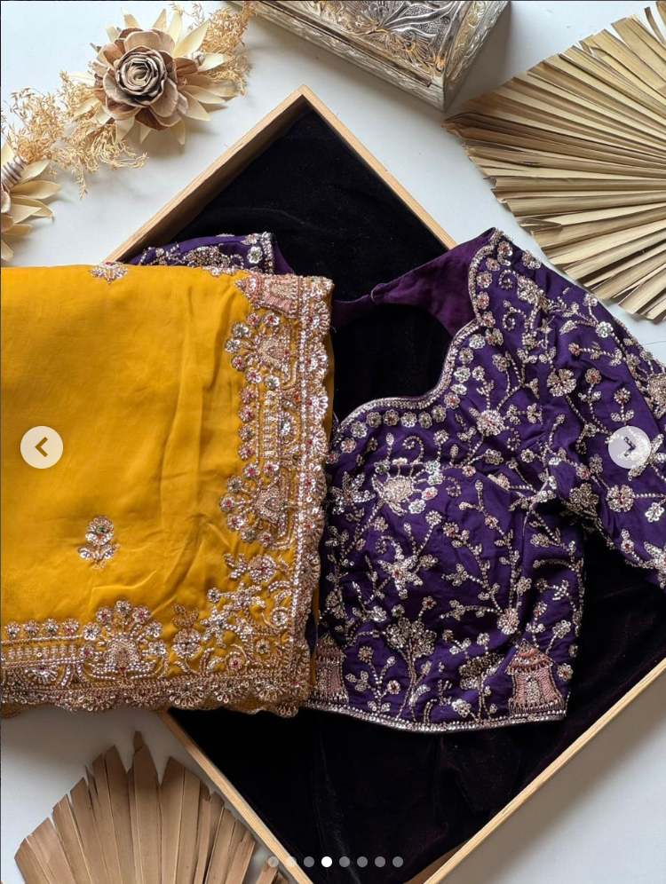 Designer Cocktail Shimmery Tissue Crepe Silk Saree